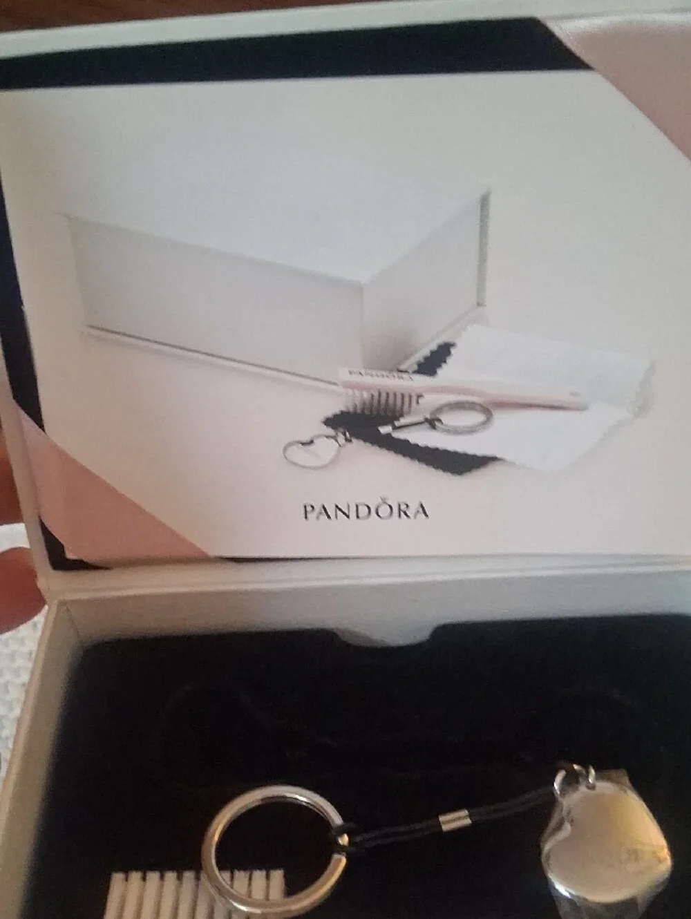 Pandora Pink and Black Jewelry Care Set with Pouches
